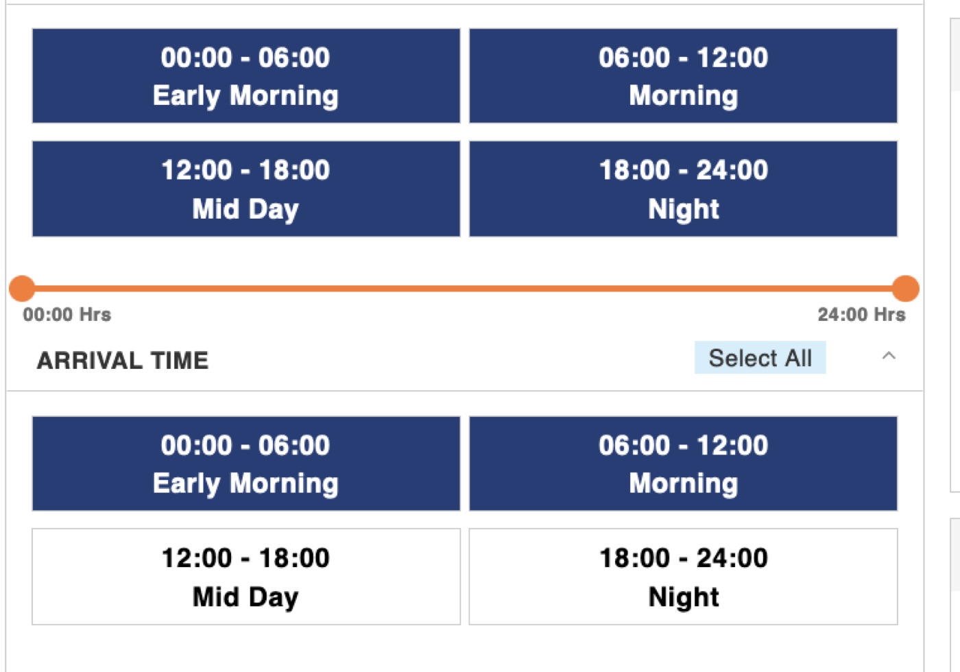 Narrow down list of trains using filters